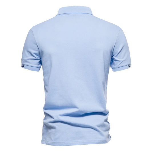 Camisa Polo Masculina Azul Estruturada Beront