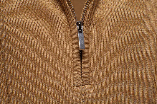 AIOPESON Men's Solid Color Sport Zipper Polo Shirt Athletic Social Polo Shirts for Men Office Slim Fit Polo