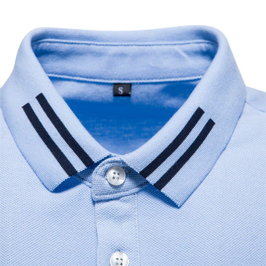 Camisa Polo Masculina Azul Estruturada Beront