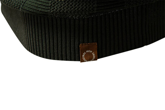 AIOPESON 2025 Men's Solid & Striped Mesh Polo Shirt - Breathable Knit Casual Top with Turn-Down Collar